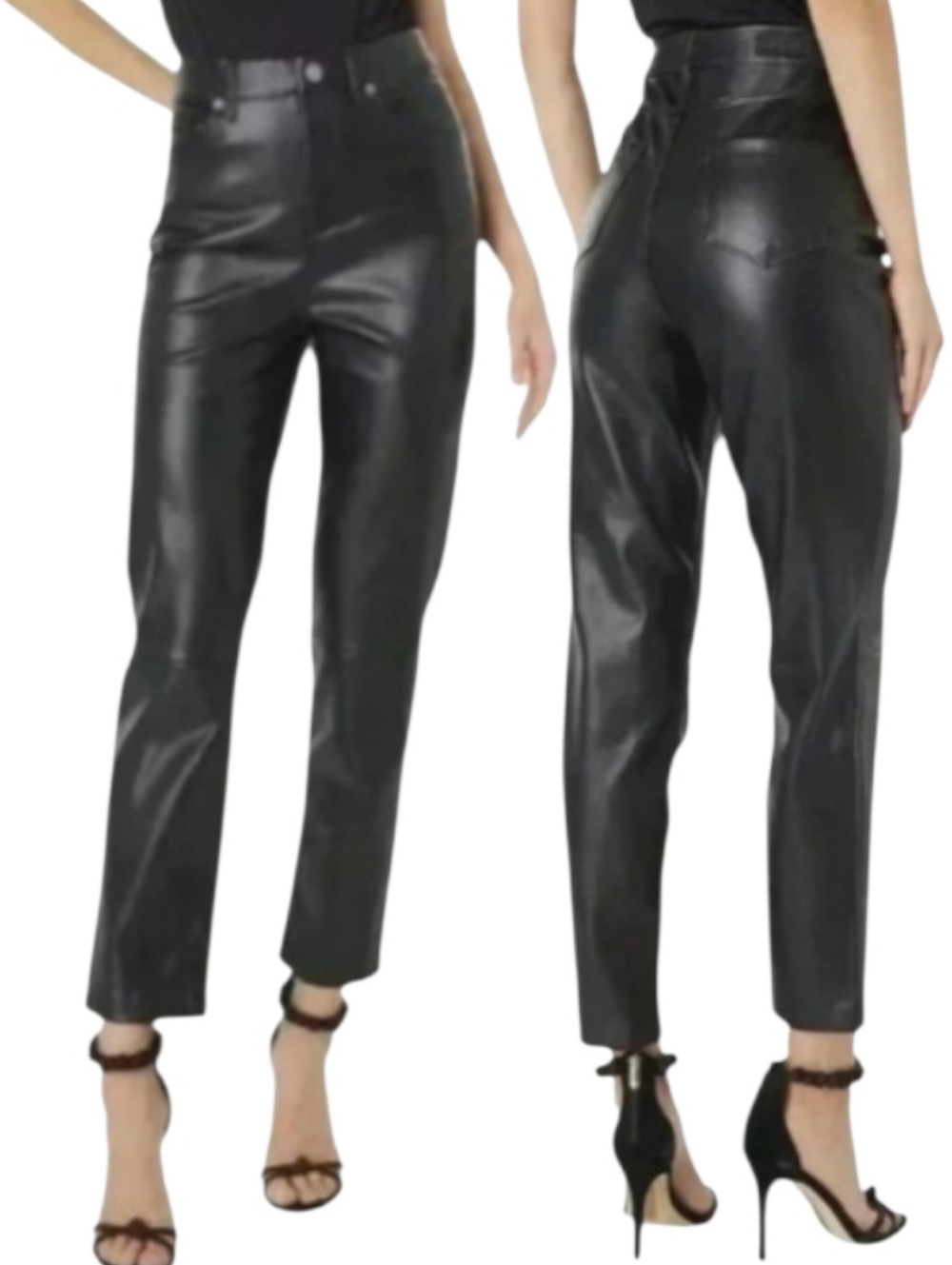 BLANK NYC Faux Vegan Leather Ankle Pants Need You Tonight